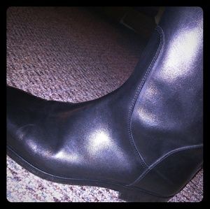 Georigio Armani Knee High Black Leather Boot